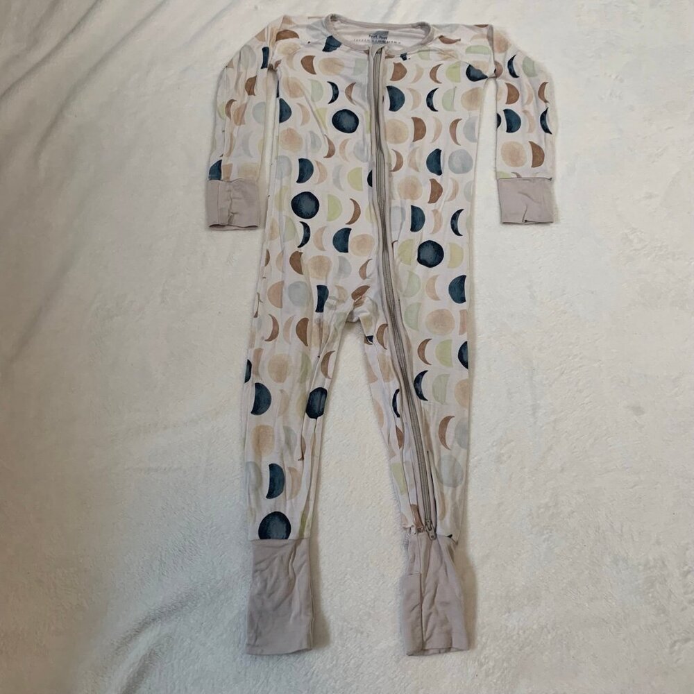 5/$25 Little Sleepies‎ bamboo footless long sleeve pants zipper sleeper pjs